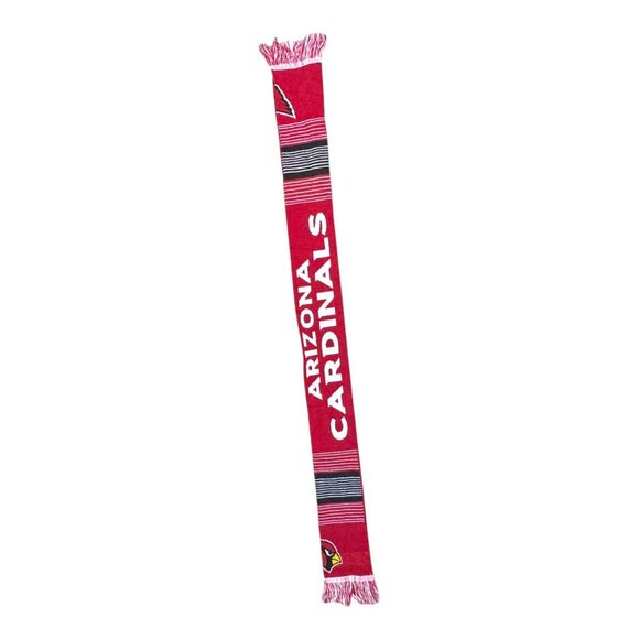 Arizona Cardinals Knit Scarf By Forever Collectibles Red White Black Fringe Ends - Picture 4 of 9